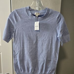 J. Crew Soft Blue Knit Top